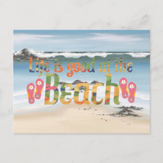 Das Leben am Strand ist gut Postkarte