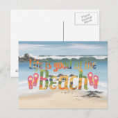 Das Leben am Strand ist gut Postkarte (Vorne/Hinten)