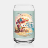 Das Leben am Strand ist schöner Dosenglas (Rückseite)