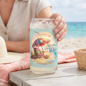Das Leben am Strand ist schöner Dosenglas