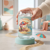 Das Leben am Strand ist schöner Dosenglas