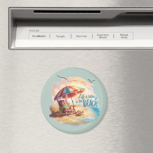 Das Leben am Strand ist schöner Magnet (In Situ (Geschirrspüler))