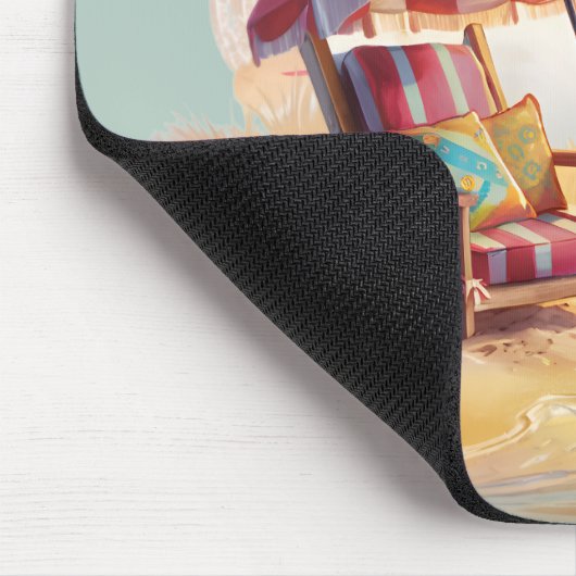 Das Leben am Strand ist schöner Mousepad (Ecke)