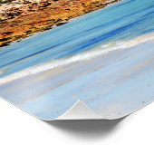 Das Leben am Strand ist Spaß, glänzendes Poster (Ecke)