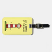 Das Leben am Strand niedliche Leuchtturm Reisen be Gepäckanhänger (Vorderseite horizontal)