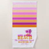 Das Leben am Strand Personalisiert Strandtuch (Vorderseite)