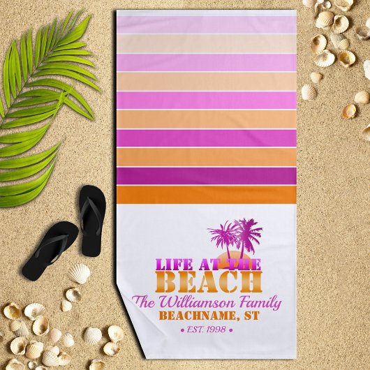 Das Leben am Strand Personalisiert Strandtuch