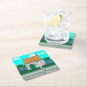 Das Leben am Strand Rechteckiger Pappuntersetzer (Vor Ort)