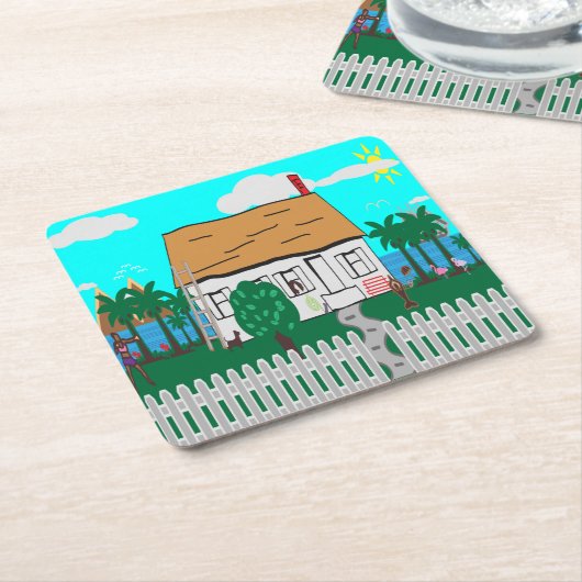 Das Leben am Strand Rechteckiger Pappuntersetzer (angewinkelt)