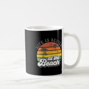 Das Leben am Strand Retro Sommerurlaub ist besser Kaffeetasse