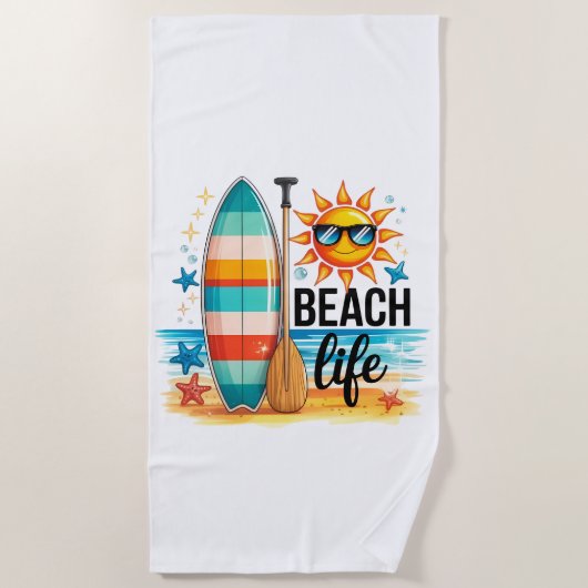 Das Leben am Strand Strandtuch (Vorderseite)