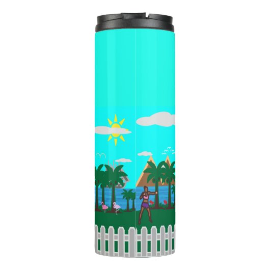 Das Leben am Strand Thermosbecher (Rückseite)