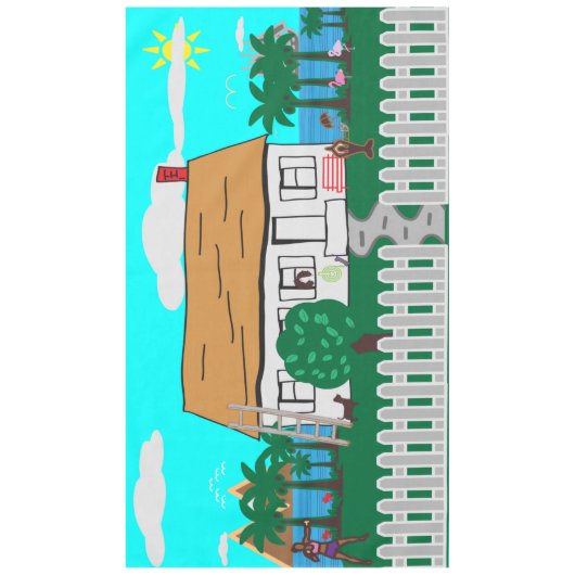 Das Leben am Strand Tischdecke (Vorderseite)