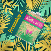 Das Leben am Strand Tropical ist besser Flachmann