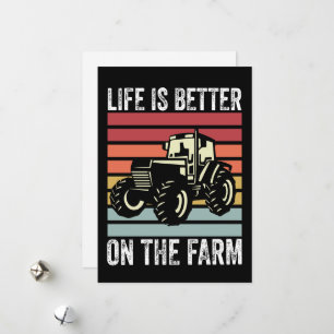 Das Leben auf dem Bauernhof ist besser - Farmliebh Feiertagskarte
