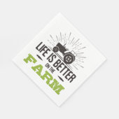 Das Leben auf dem Bauernhof ist besser Serviette (Ecke)