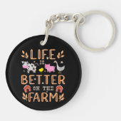 Das Leben auf den landwirtschaftlichen Niedlichen Schlüsselanhänger (Rückseite)