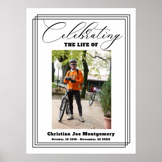 Das Leben auf der Beerdigung des Schwarzen Fotos Poster (Vorne)