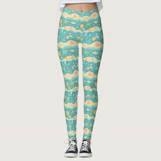 Das Leben auf der Insel ist ein Synonym für das Le Leggings (Vorderseite)