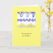 Das Leben auf gelber Ermutigung Karte (Gelbe Blume)