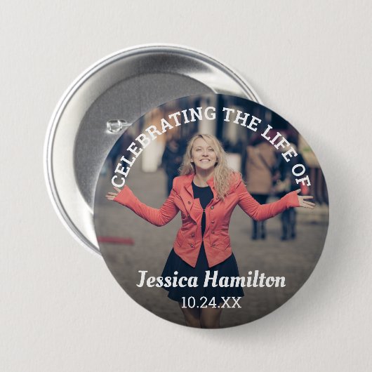 Das Leben | Beerdigung-Foto Button (Vorne & Hinten)