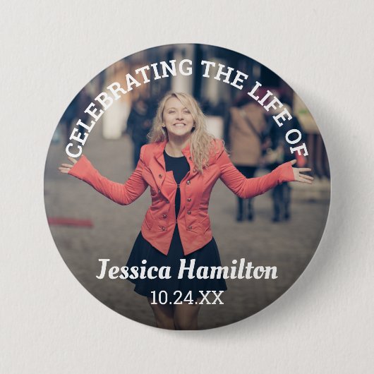 Das Leben | Beerdigung-Foto Button (Vorderseite)