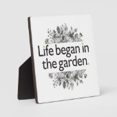 Das Leben begann im Garten Fotoplatte (Vorderseite)