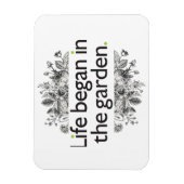 Das Leben begann im Garten Magnet (Vertikal)