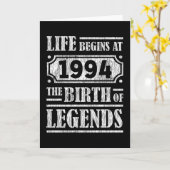 Das Leben beginnt 1994 mit der Geburt der Legende Karte (Gelbe Blume)