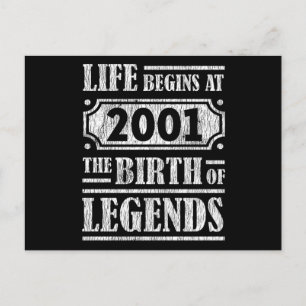 Das Leben beginnt 2001 die Geburt der Legende 21.  Postkarte