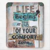 Das Leben beginnt am Ende des Komfortzentrums Mousepad (Vorne)