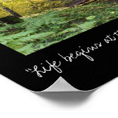 Das Leben beginnt am Ende Ihrer Komfort-Zone Poster (Ecke)