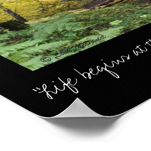 Das Leben beginnt am Ende Ihrer Komfort-Zone Poster (Ecke)