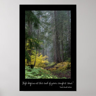 Das Leben beginnt am Ende Ihrer Komfort-Zone Poster