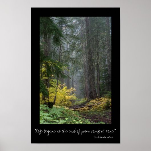 Das Leben beginnt am Ende Ihrer Komfort-Zone Poster (Vorne)