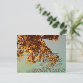 Das Leben beginnt am Ende Ihrer Komfortzone Postkarte (Stehend Vorderseite)