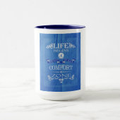 Das Leben beginnt am Ende Ihrer Komfortzone Tasse (Zentrum)