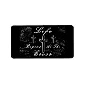 Das Leben beginnt am Kreuz Adressaufkleber (Vorne)