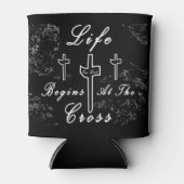 Das Leben beginnt am Kreuz Dosenkühler (Vorderseite)