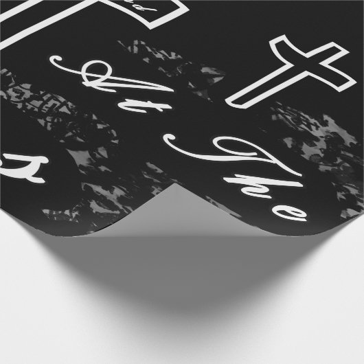 Das Leben beginnt am Kreuz Geschenkpapier (Ecke)