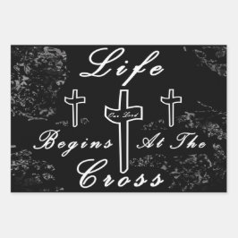 Das Leben beginnt am Kreuz Geschenkpapier Set