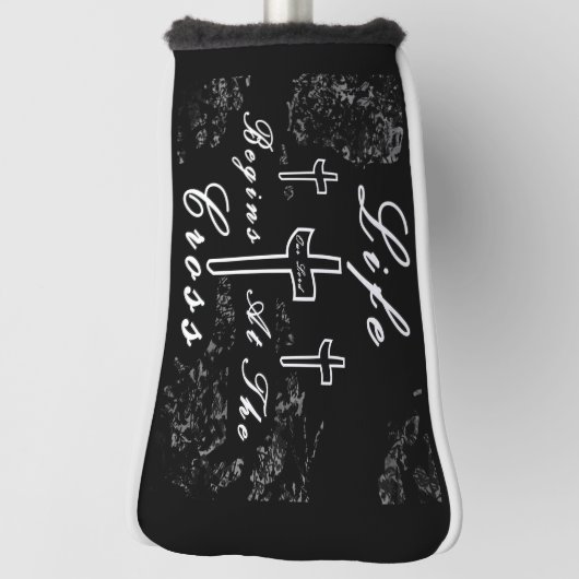 Das Leben beginnt am Kreuz Golf Headcover (Rotieren 90)