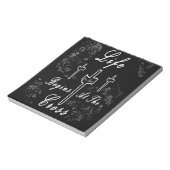 Das Leben beginnt am Kreuz Notizblock (Rotiert)