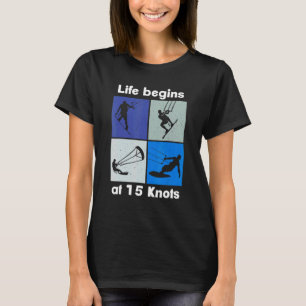 Das Leben beginnt bei 15 Knoten Lifestyle Vintage  T-Shirt