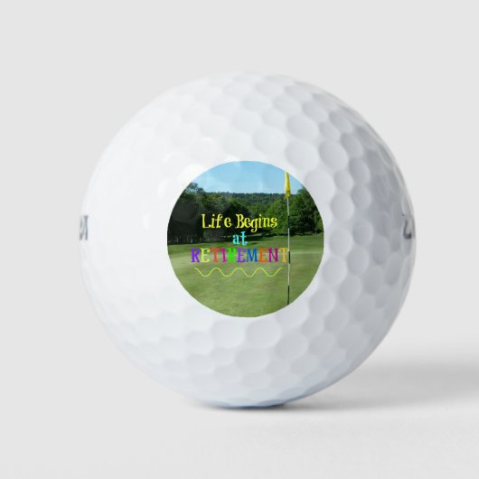 Das Leben beginnt bei der Bezahlung - Golf spielen Golfball (Vorderseite)