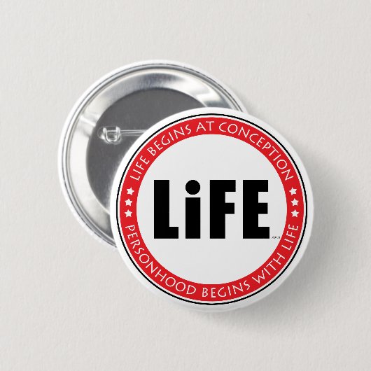 Das Leben beginnt bei der Empfängnis Button (Vorne & Hinten)