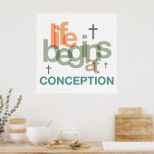 Das Leben beginnt bei der Konzeption Poster (Küche)