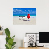 Das Leben beginnt bei der Pension, ein frostiges G Poster (Heimbüro)