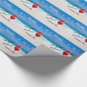 Das Leben beginnt bei der Pension - frostiges Getr Geschenkpapier (Ecke)