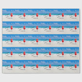 Das Leben beginnt bei der Pension - frostiges Getr Geschenkpapier (Flach)